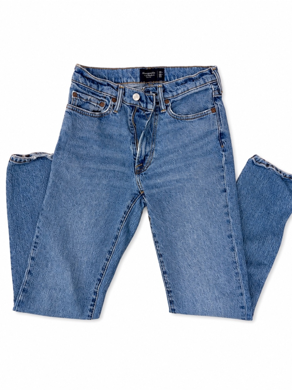 Women’s Abercrombie & Fitch Straight-Leg Blue Denim Jeans